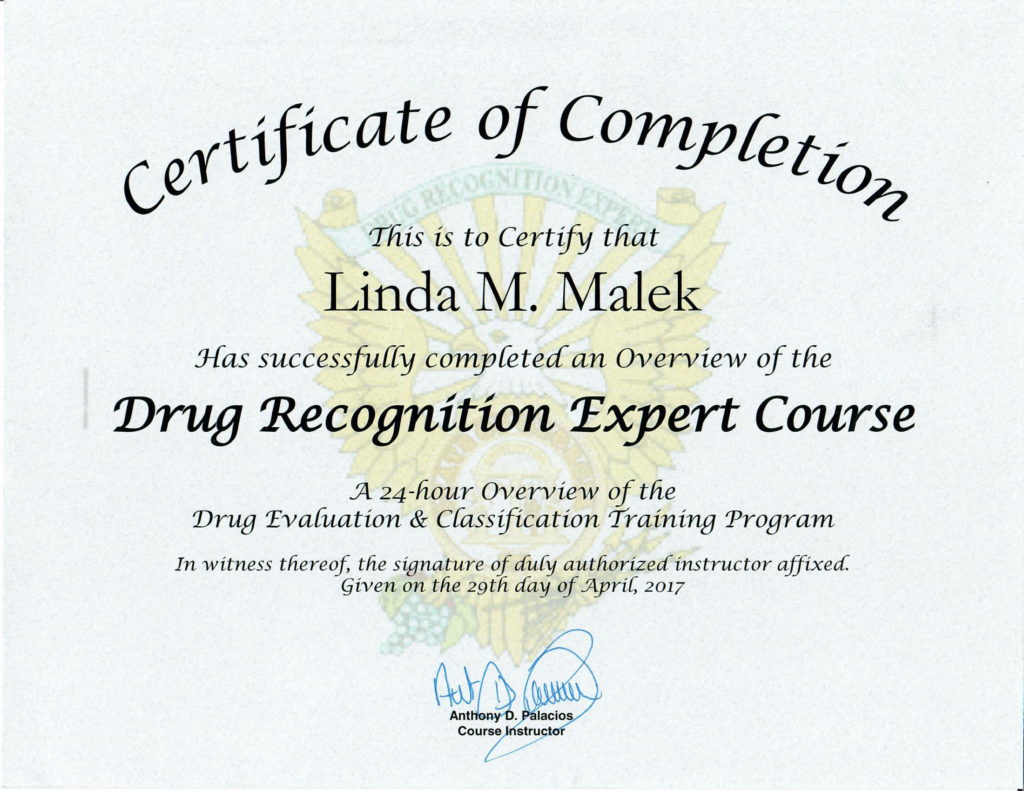 Dre Course Certification Linda Malek Akron Dui Attorney And